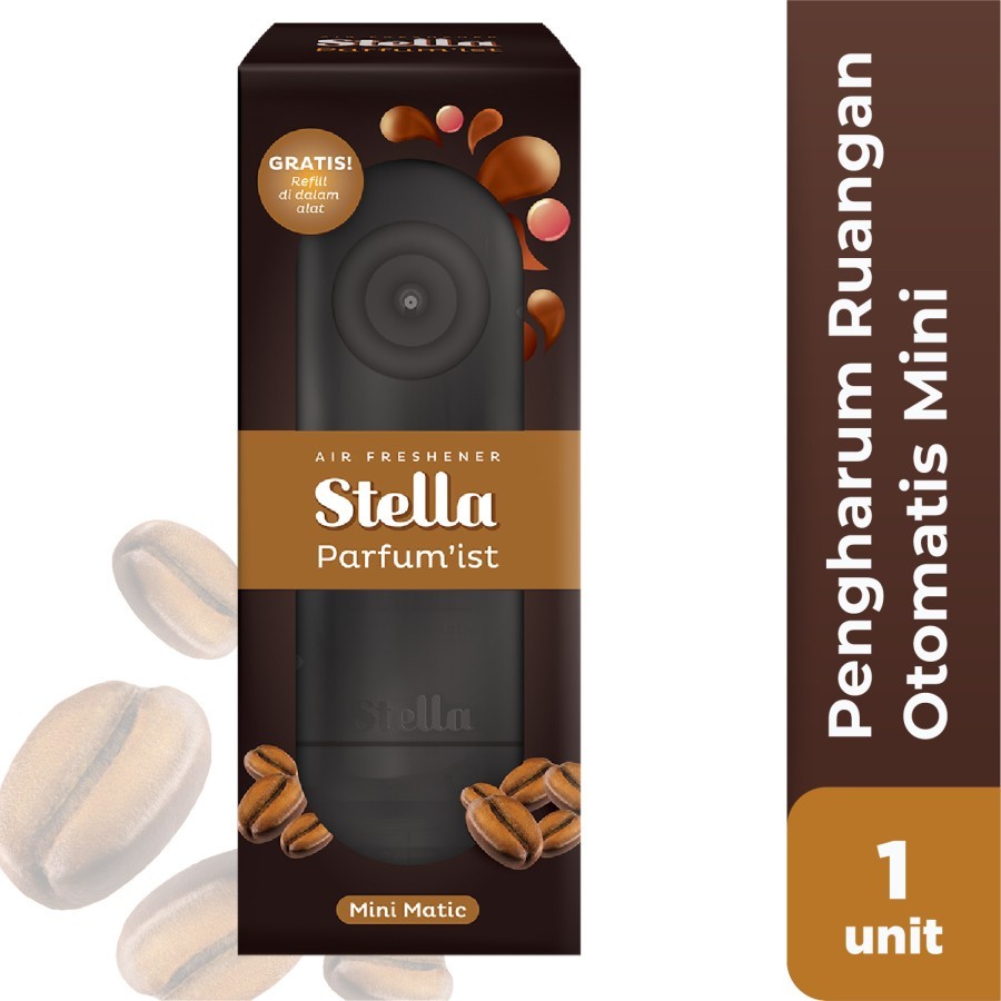 Stella MINI Matic Set Pengharum Ruangan Otomatis Aroma Kopi