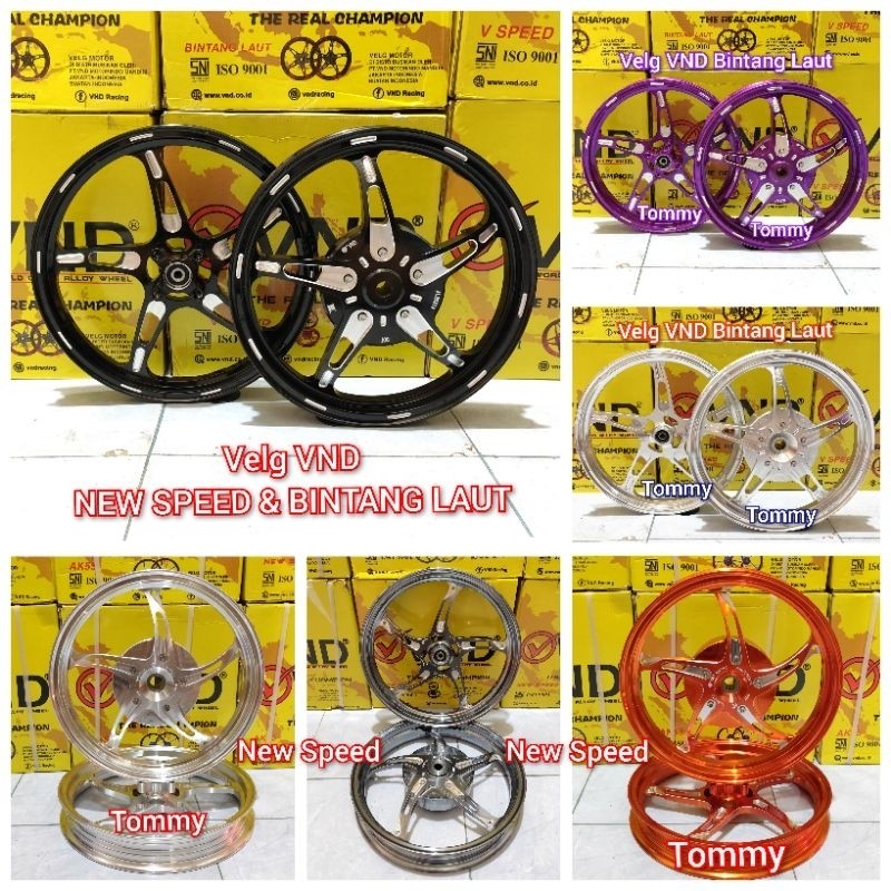 Velg VND NEW SPEED Bintang Laut Vario 110 125 150 160 Stylo Beat Scoopy Genio Spacy Lebar 185/215-14