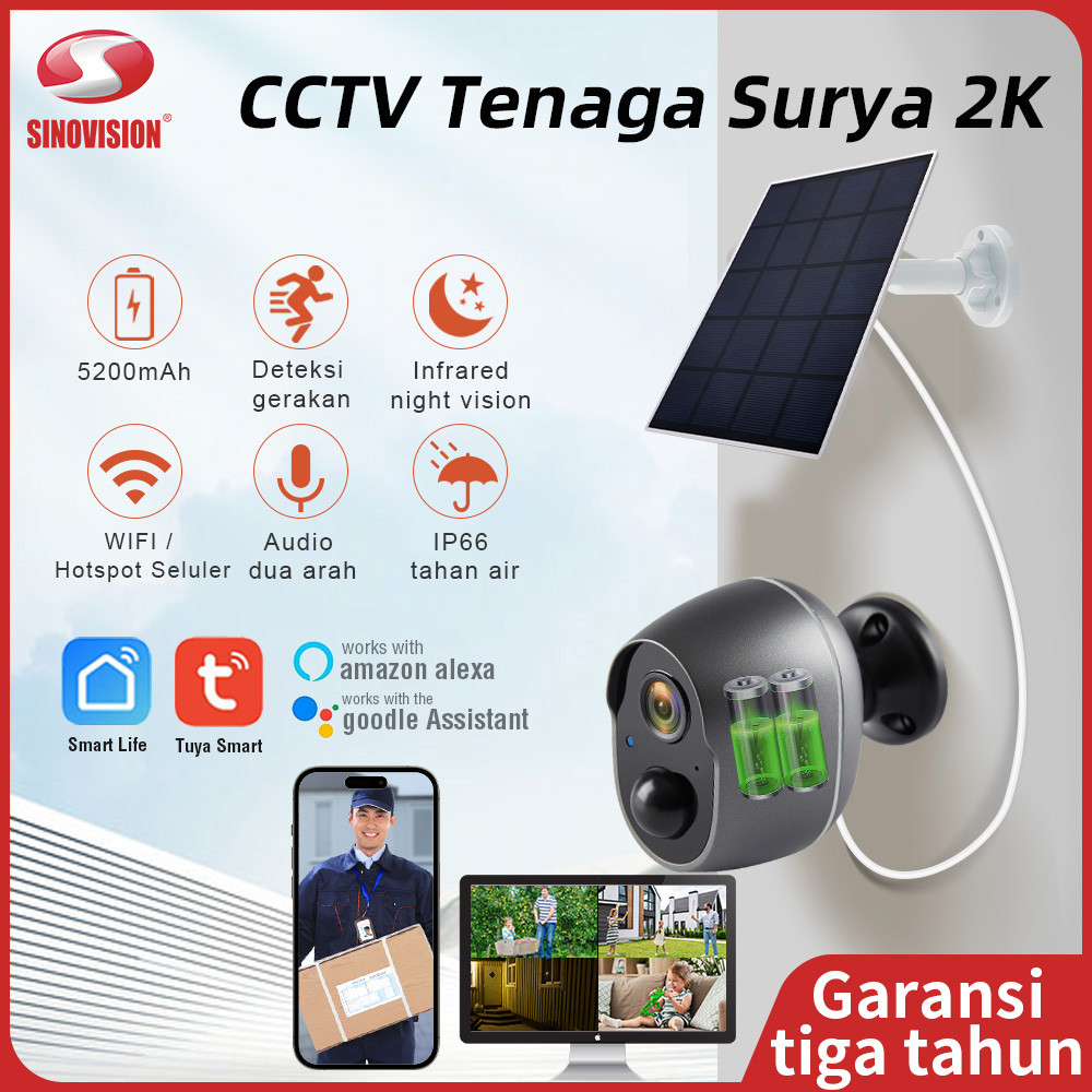 SINOVISION S1 cctv wireless solar ip camera wifi wireless battery CCTV 5200mA waterproof outdoor CCT
