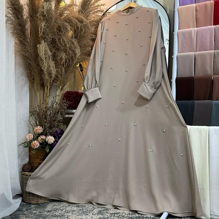 gamis emerald blablahijab Mewah Syari Muslim - Hava  dress broken white LD 115