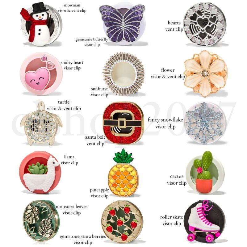 Onsale [Holder Only] Bath & Body Works bbw Scentportable Holder For Car Visor Vent Clip Type Tempat 