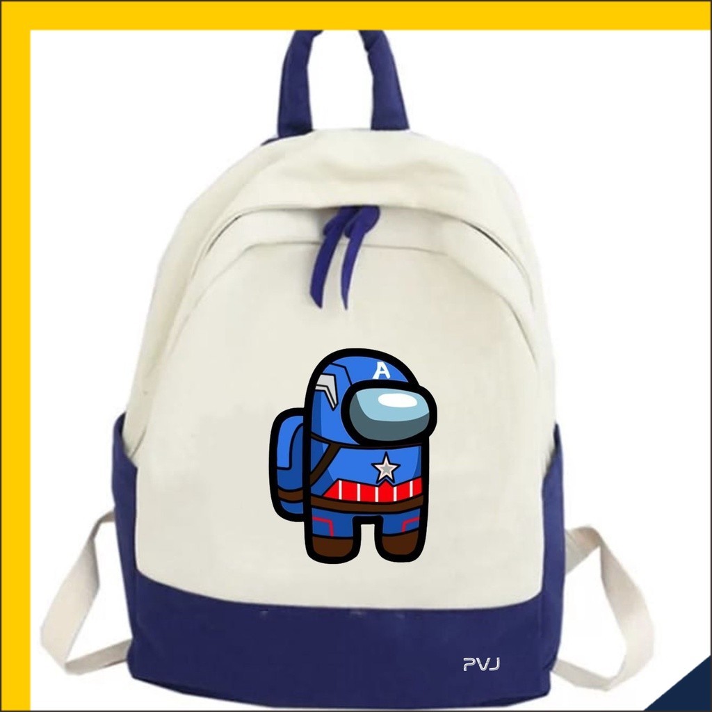 JK Tas Ransel Captain Amerika Karakter Among UsBackpack Anak Sekolah SD Fashion Kids A1 29