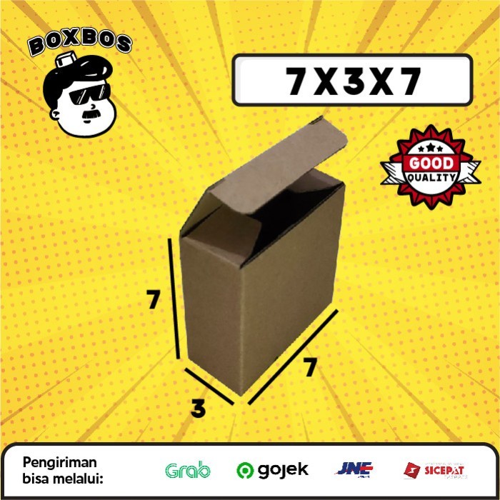 

7x3x7 CM Pizza KARDUS Corrugated Packaging Box packing Diecut