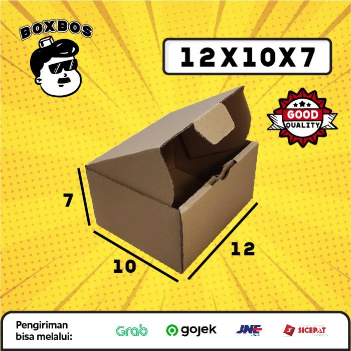 

12x10x7 CM Pizza KARDUS Corrugated Packaging Box packing Diecut