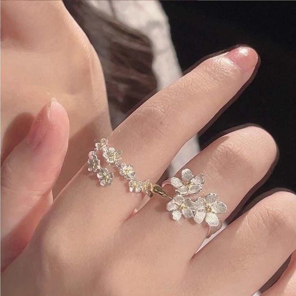 BBY Cincin Wanita Cincin Metal Ring Wanita Open Cuff Korea Fashion Style Aksesoris Couple Pasangan P