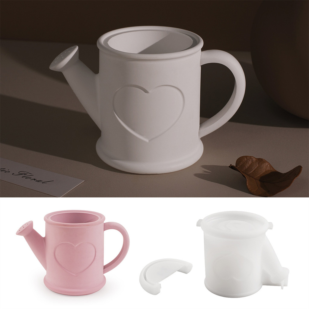 

3D Watering Can Flowerpot Silicone Molds Creative Candle Jar Concrete Gypsum Mould DIY Storage Box Resin Mold Home Decor Craft ﻿
