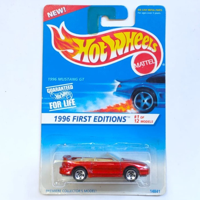 TR99 Hotwheels Hot Wheels 1996 96 Mustang GT Convertible merah 1996 First Editions - Velg 5SP