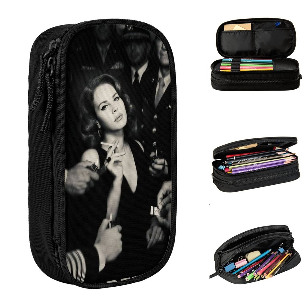 

Lana Del Rey Pencil Case Music Pen Box Bag Girl Boy Large Storage Office Zipper Pencilcases