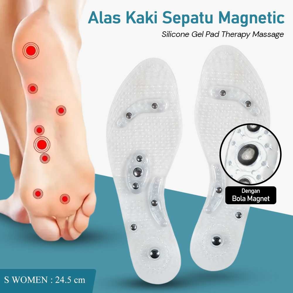 COD Insole Sol Dalam Alas Kaki Sepatu Magnetic Refleksi Terapi Kesehatan Akupuntur Pria Wanita Bahan