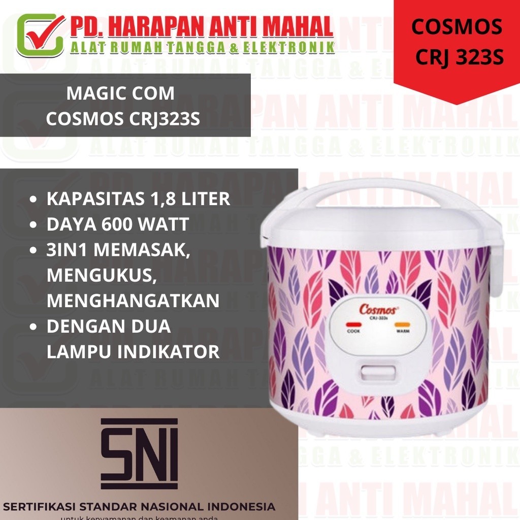 MAGIC COM COSMOS CRJ323S/ MAGIC COM 1,8L COSMOS CRJ323S/ RICE COOKERS COSMOS CRJ323S/ MAGIC JAR COSM