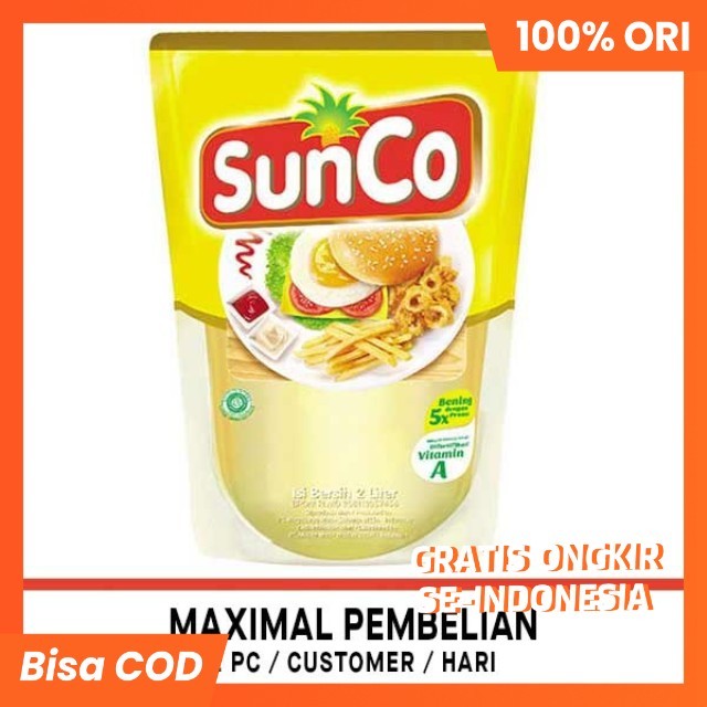 

SUNCO COOKING OIL REFILL 2 LITER - MINYAK GORENG exp 11/26