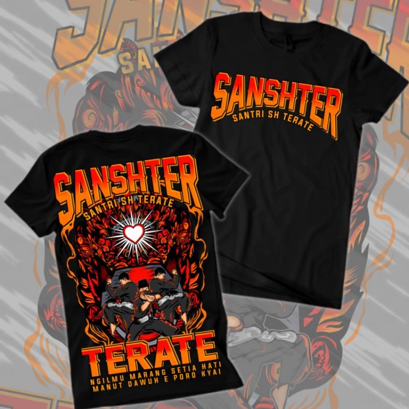 KAOS PSHT SANSHTER SANTRI SH TERATE NGILMU MARANG SETIA HATI TERATE MANUT DAWUH E PORO KYAI DESAIN T