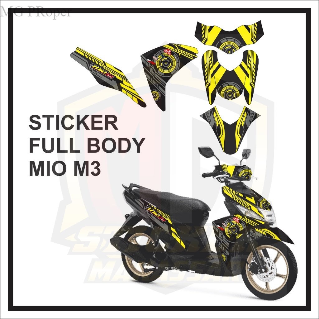 Stiker Striping Decal Mio M3        Seticker MIO M3 Variasi Full bodi Aksesoris  Yamaha FullBody War