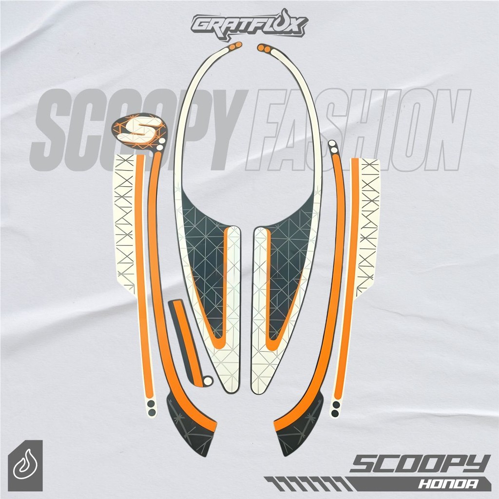Striping Stiker Motor HONDA Scoopy FASHION 2023 body biru doff standar berkualitas