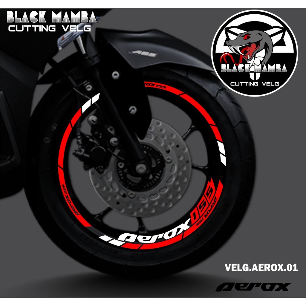 CUTTING STICKER VELG AEROX  - STIKER LIS LIST VARIASI BAN/VELG YAMAHA AEROX