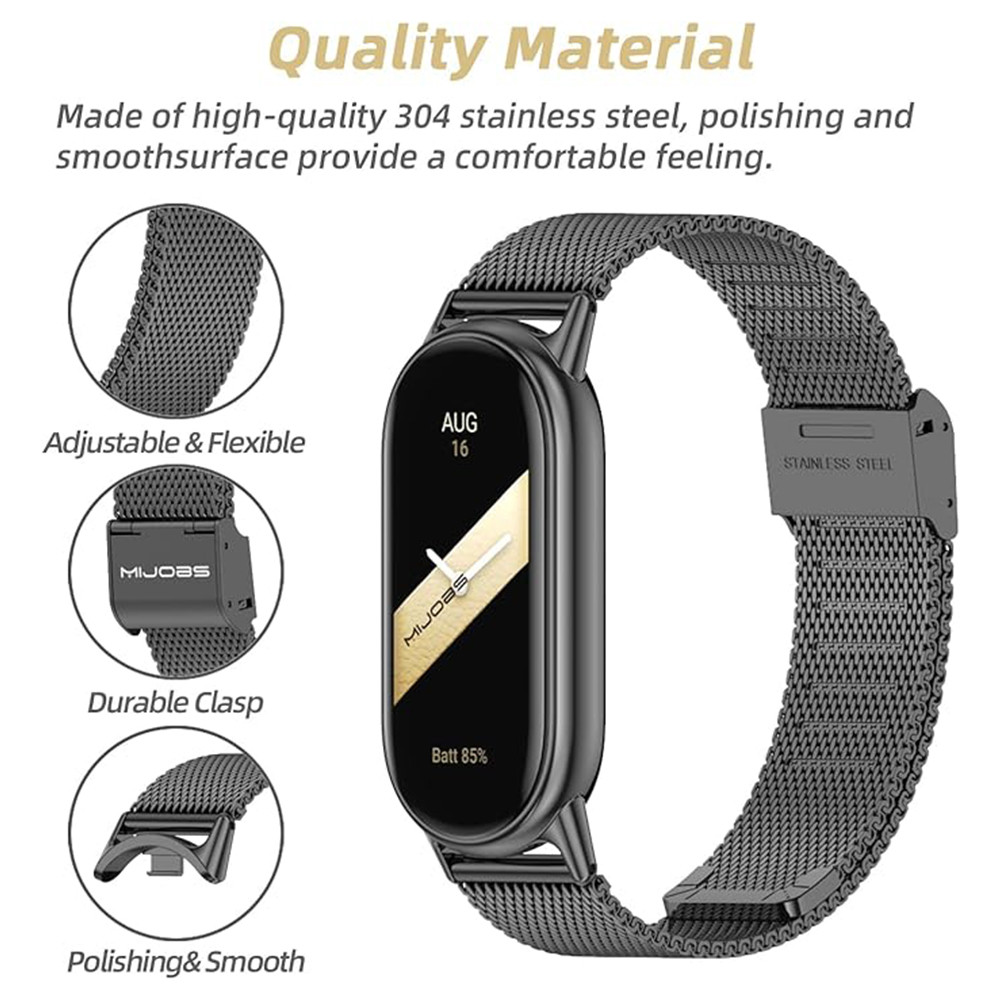 MIJOAS Buckle Strap Smartwatch Xiaomi Band 8 Stainless Steel - GT4 FD Shop8
