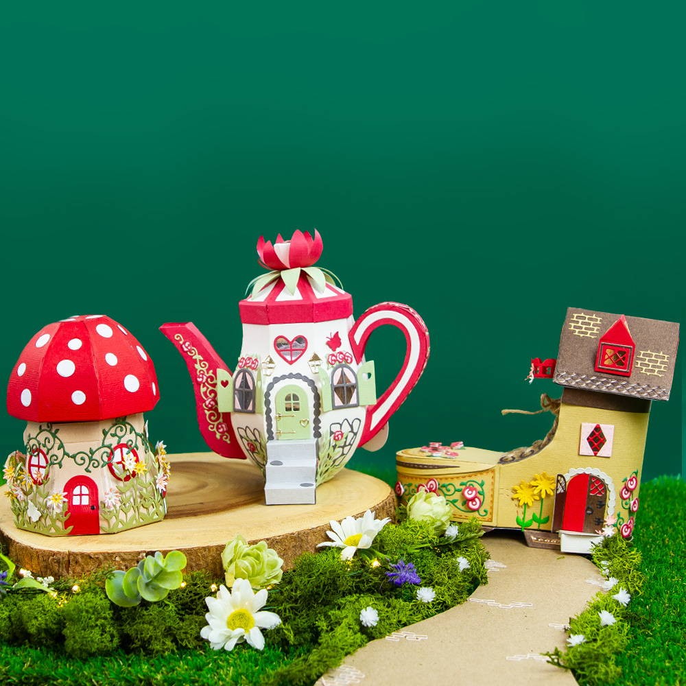 

The Enchanted Dwellings Collection box Metal Cutting Dies For DIY Scrapbook Decorative Embossing DIY Paper Card Handcraft Making