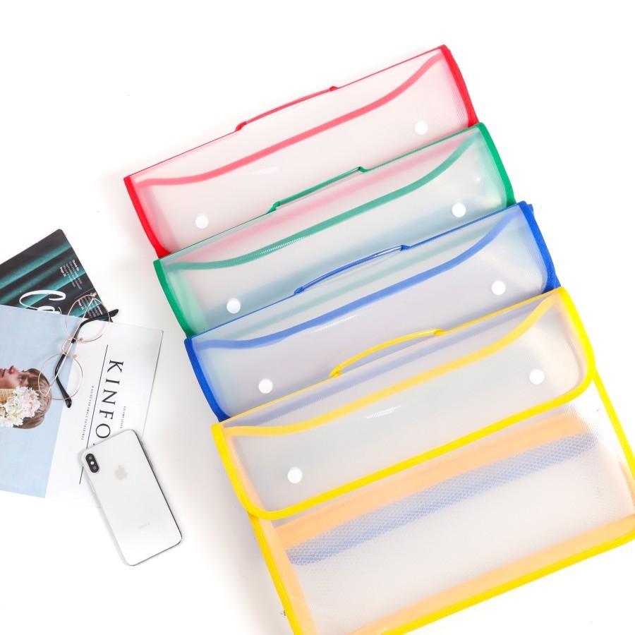 

School Bag Map Plastik dgn kantung jaring di belakang Briefbag