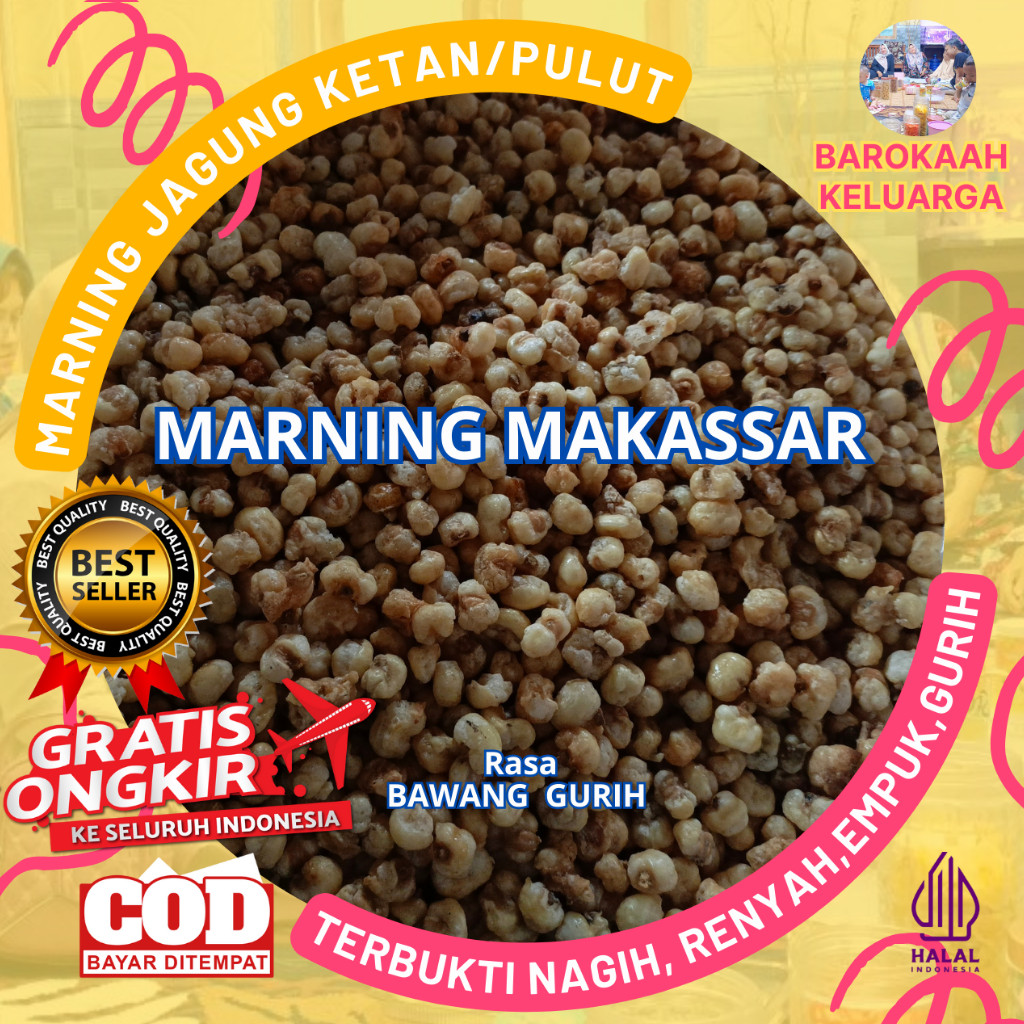 

CEMILAN MARNING JAGUNG SULTAN/ SNACK MARNING JAGUNG PREMIUM/ MARNING JAGUNG SUPER DUPER EMPUK RENYAH (250gr)