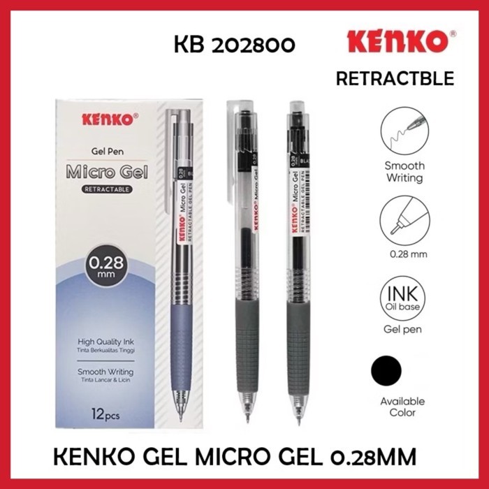 

[Premium]BEST PEN PULPEN GEL KENKO MICROTEC 0,28MM GROSIR