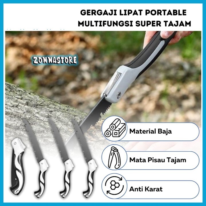 Gergaji Lipat Portable Multifungsi 47cm 210mm Portabel Folding Wood Hand Saw / Alat Pemotong Kayu Da