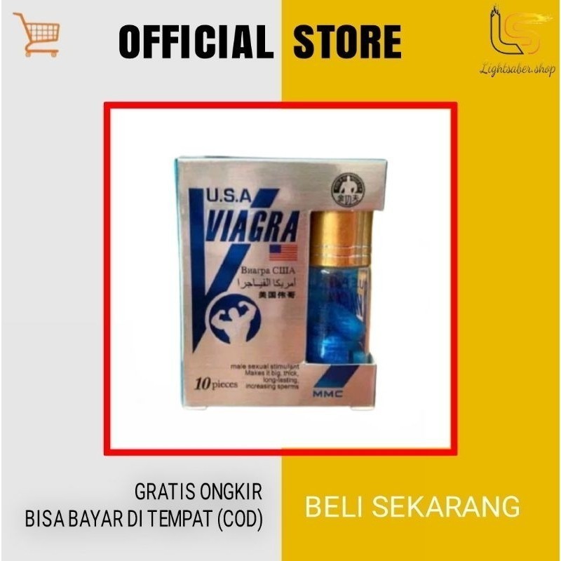 OBAT  PRIA TAHAN LAMA SEX VIAGRA BLUE MMC - VIGRA USA - VIGRA CINA ASLI 100% ORIGINAL - 10 TABLET 10