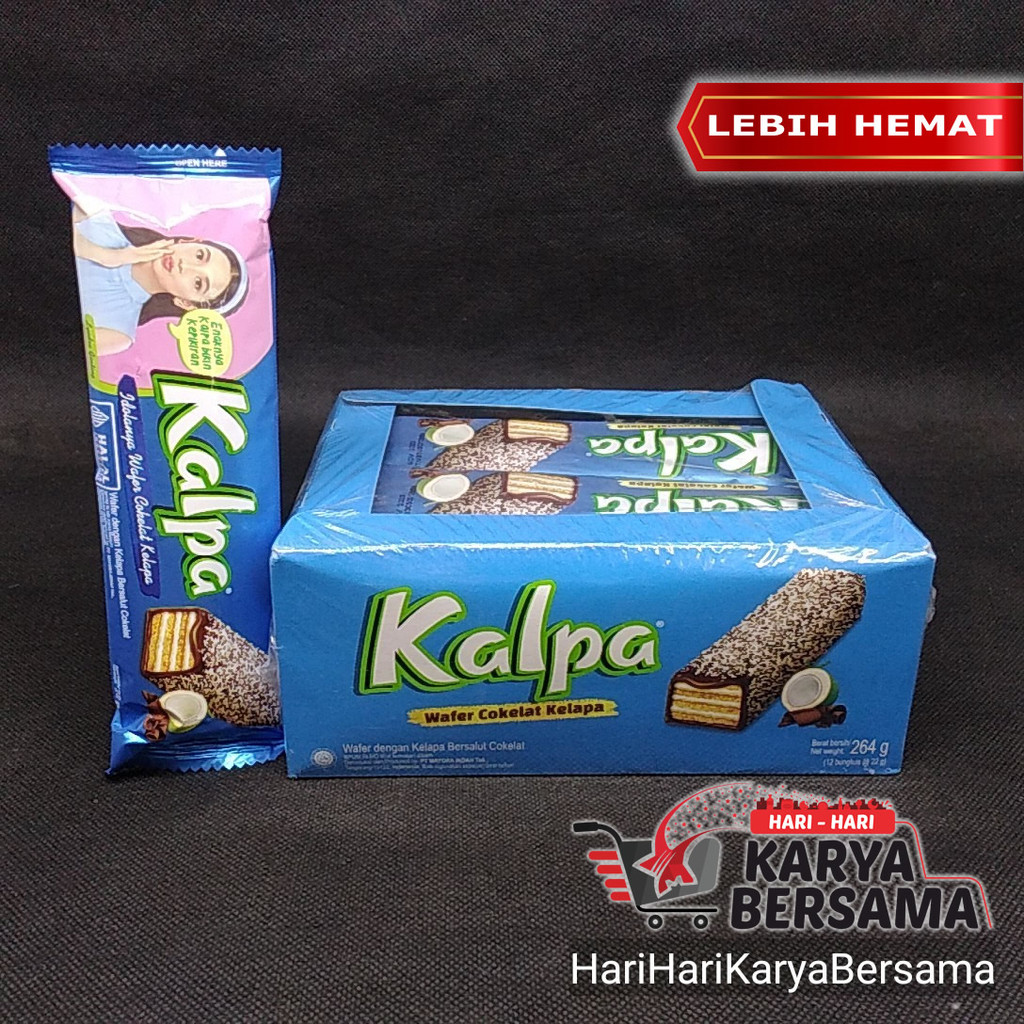 

MAKANAN RINGAN ROMA KALPA WAFER COKELAT KELAPA BOX ISI 12 PCS X 22GR