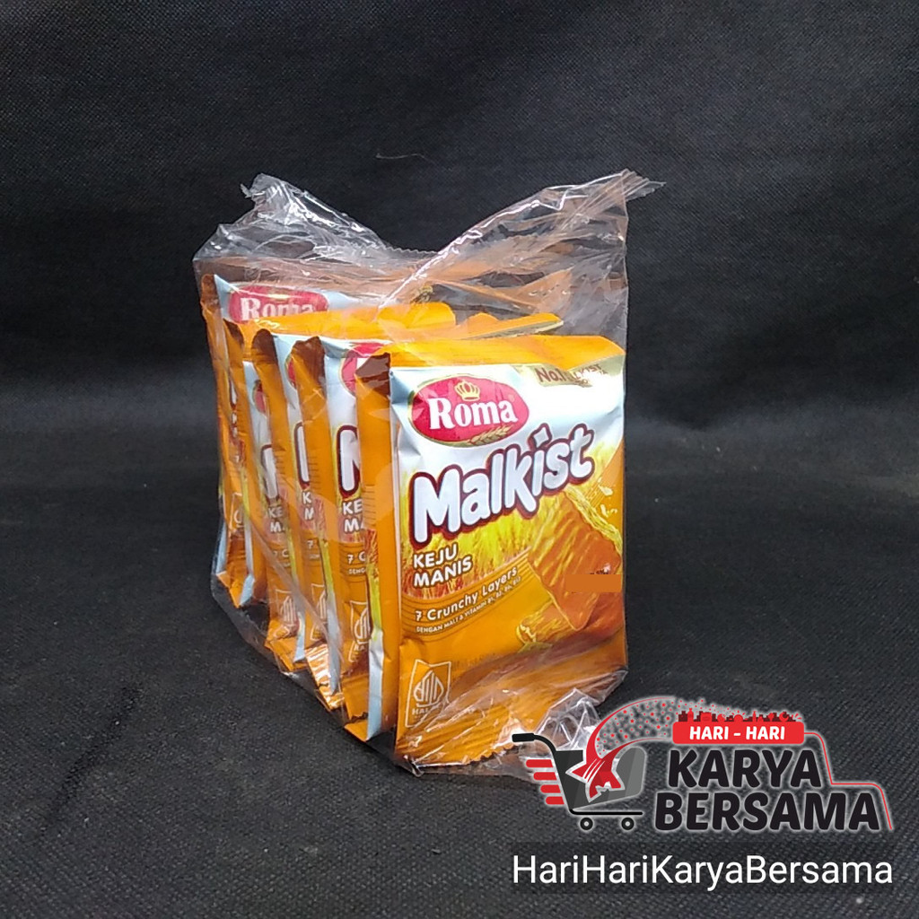 

MAKANAN RINGAN BISKUIT ROMA MALKIST KRIM KEJU MANIS SACHET ISI 10'S X 18GR