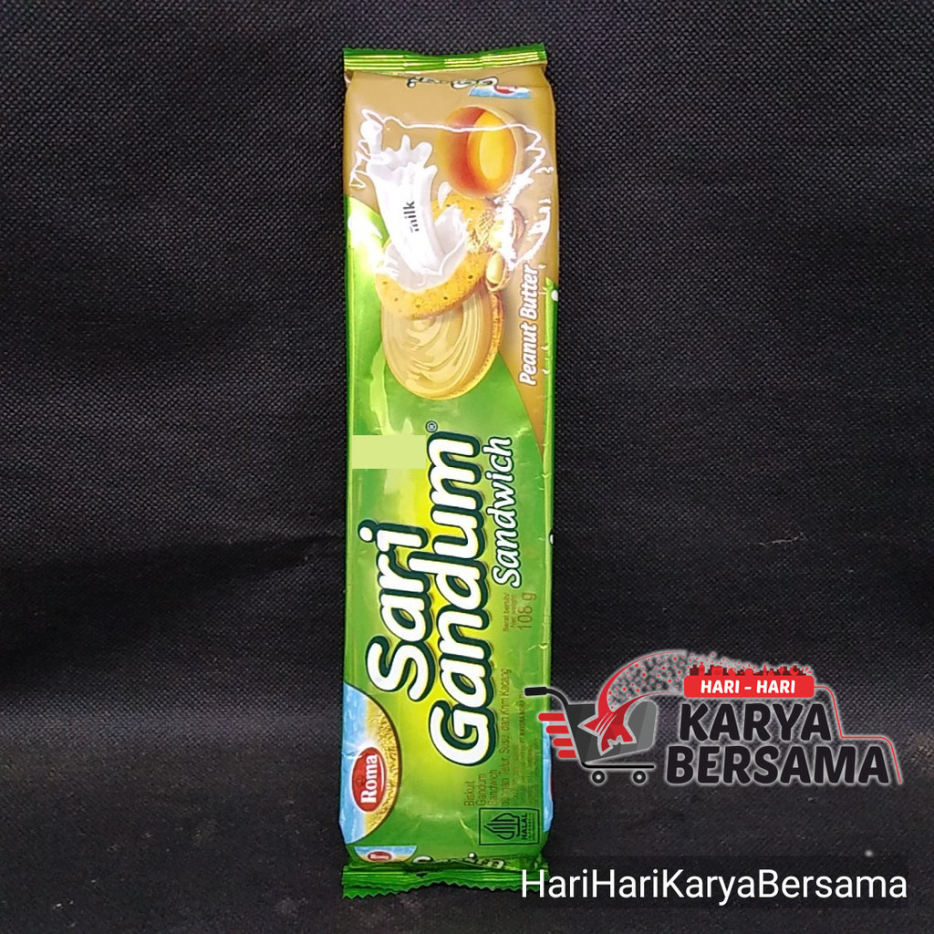 

MAKANAN RINGAN BISKUIT ROMA SARI GANDUM SANDWICH PEANUT BUTTER 108GR