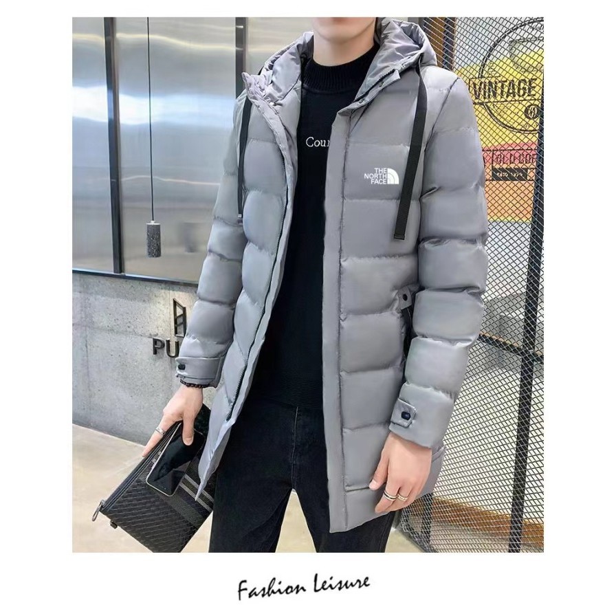 WOMEN MEN JACKET WINTER COAT JACKET WANITA PRIA MUSIM DINGIN IMPORT - Abu-abu, 6XL 1012