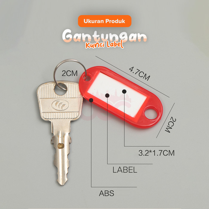 

[BEC] Tag Gantungan Kunci Label Nama | Keychain Ring Name Tag