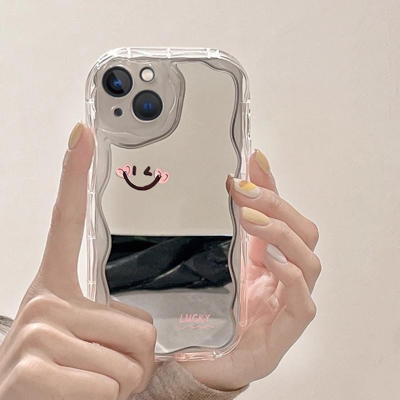 Casing Hp For Oppo A53 2020 A53 5G A53s A54 A54s A55 4G Lembut Silikon Simple Smile Antishock Casing