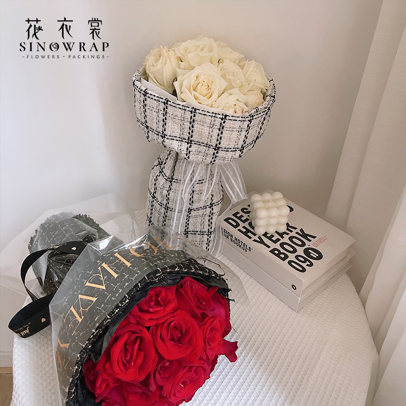 

2021 Hot Fashion Six Color Big Size Cloth Flower Bouquet Wrapping Paper