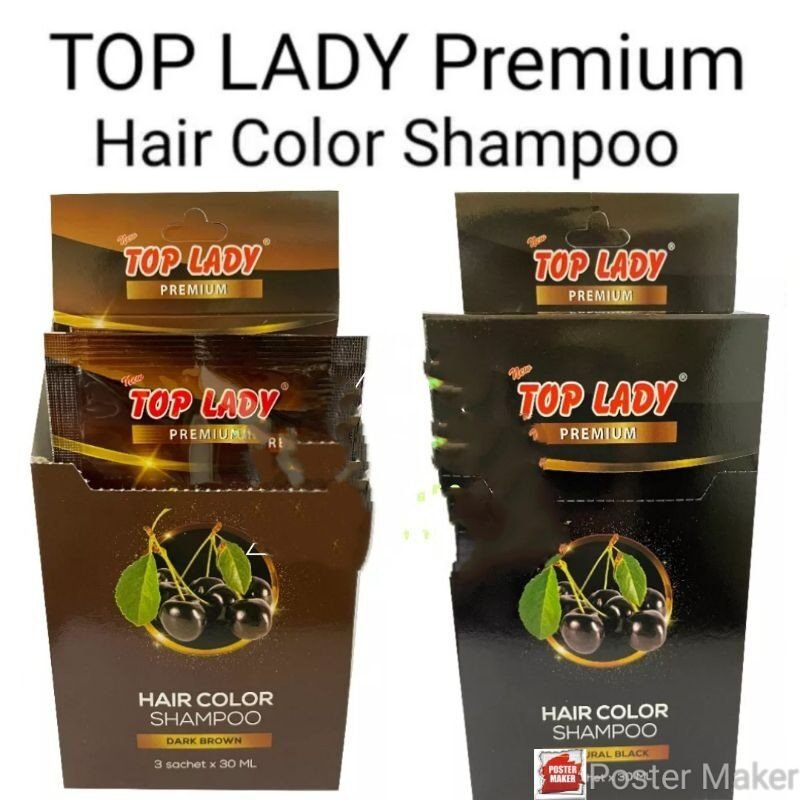 TOP LADY PREMIUM HAIR COLOR SHAMPOO SACHET