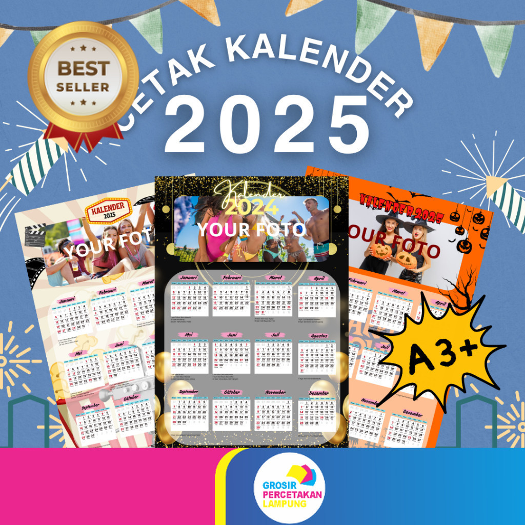 

Promo!!! ( A3+) KALENDER DINDING 2025 CUSTOM FOTO [12 BULANAN] - FREE LUBANG