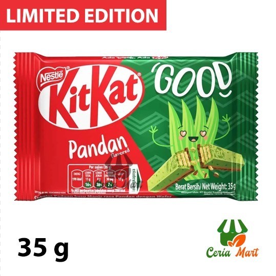 

Kit Kat Pandan 35 gr Limited Edition Coklat KitKat Rasa Pandan Terbaru