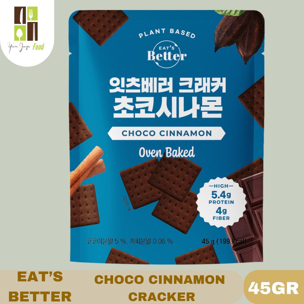 

Eat’s Better Cracker - Choco Cinnamon / Cracker / Baked - Rasa Coklat & Kayu Manis Korea Kemasan 45gr