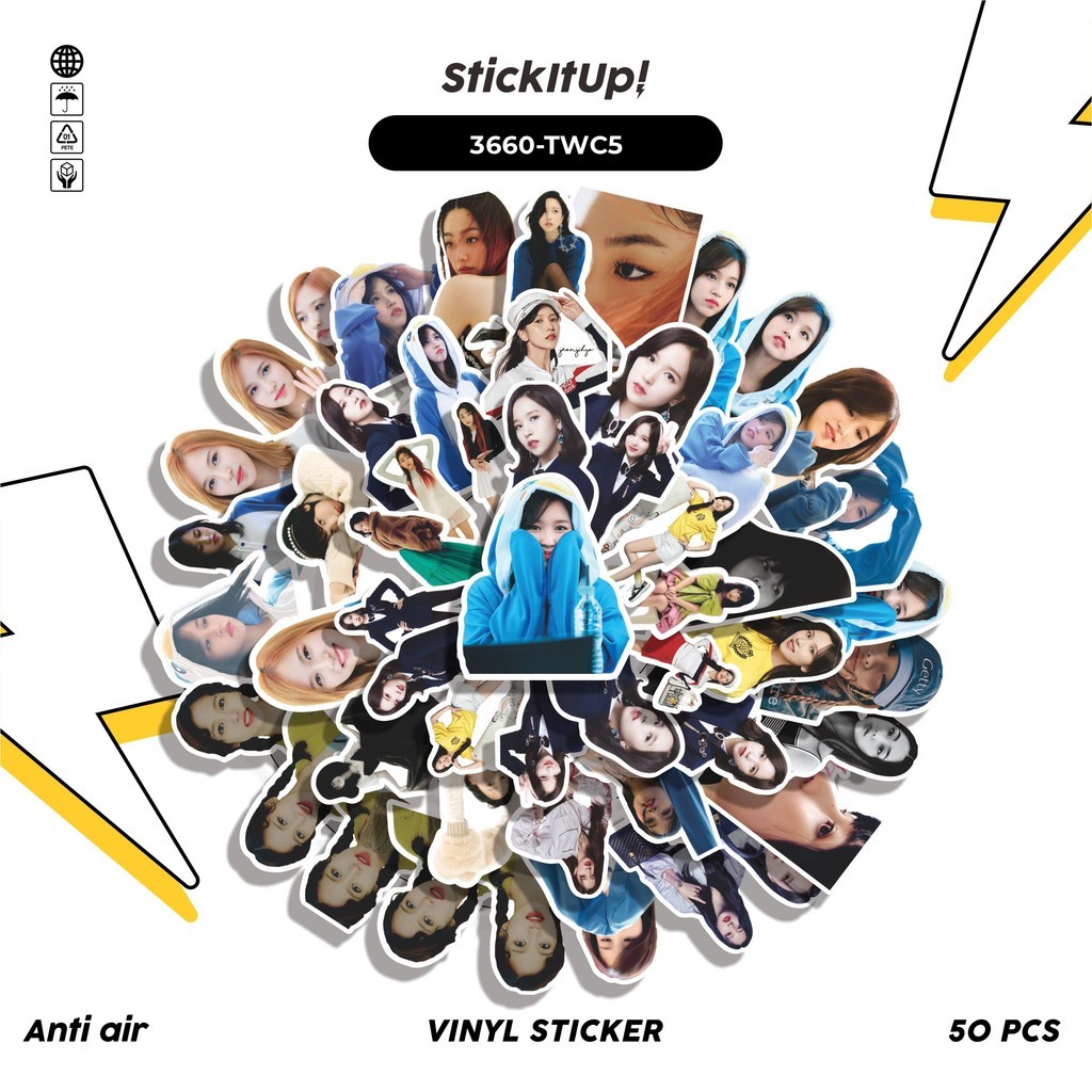 

COD✨ 50 Pcs Stiker TWICE MINA Lucu Anti Air Untuk Dekorasi Notebook Sepeda Skateboard Handphone DIY