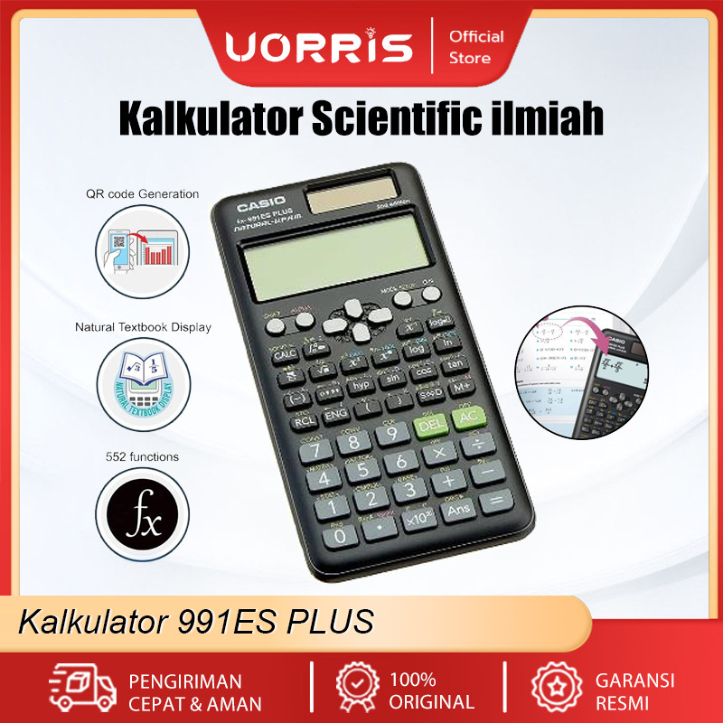 

UORRIS Kalkulator Scientific Casio ilmiah 991ES PLUS NEW Calculator Scientific Casio Kalkulator Casio Scientific 417 Fungsi/Dua Sumber Tenaga Baterai Dan Tenaga Matahari/40 Konstanta Rumus