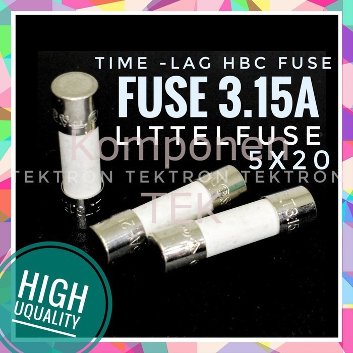 Fuse 3.15A 250V LITTELFUSE, keramik ceramic slowblow, 5x20, 5*20 3,15a