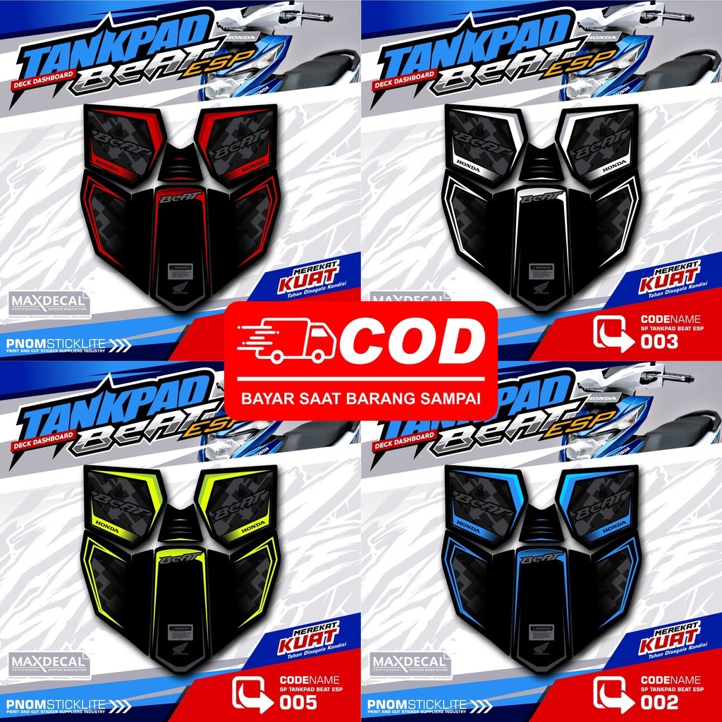 Striping Beat New ESP 2016 - 2019 Tankpad Beat Pelindung Dashboard Beat Deckpad Stiker 105009