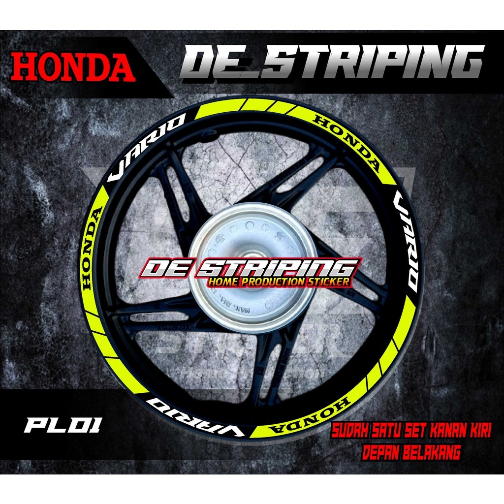 stiker velg sticker velk stiker cutting velk (pl01) honda vario 110 karbu 110 fi vario 125 150 all n