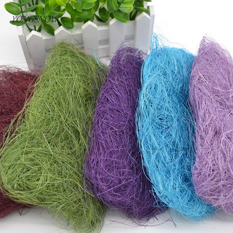 10g Nature Hemp Sisal Rustic Hay Present Gift Box Filling Materials DIY Flower Bouquet Wedding Party