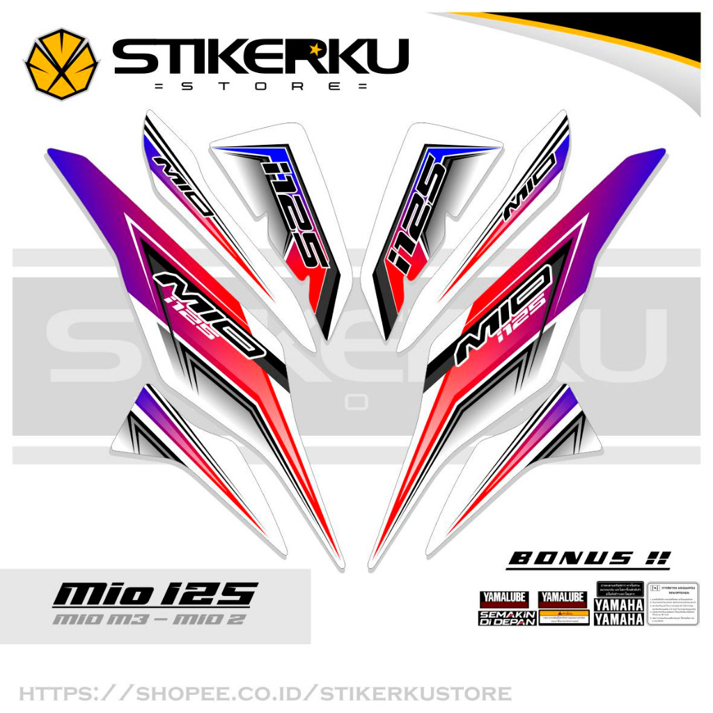 STRIPING MIO 125 MOTIF 23 / STICKER MIO M3 / Z / 125 / SOLARIZ STIKER