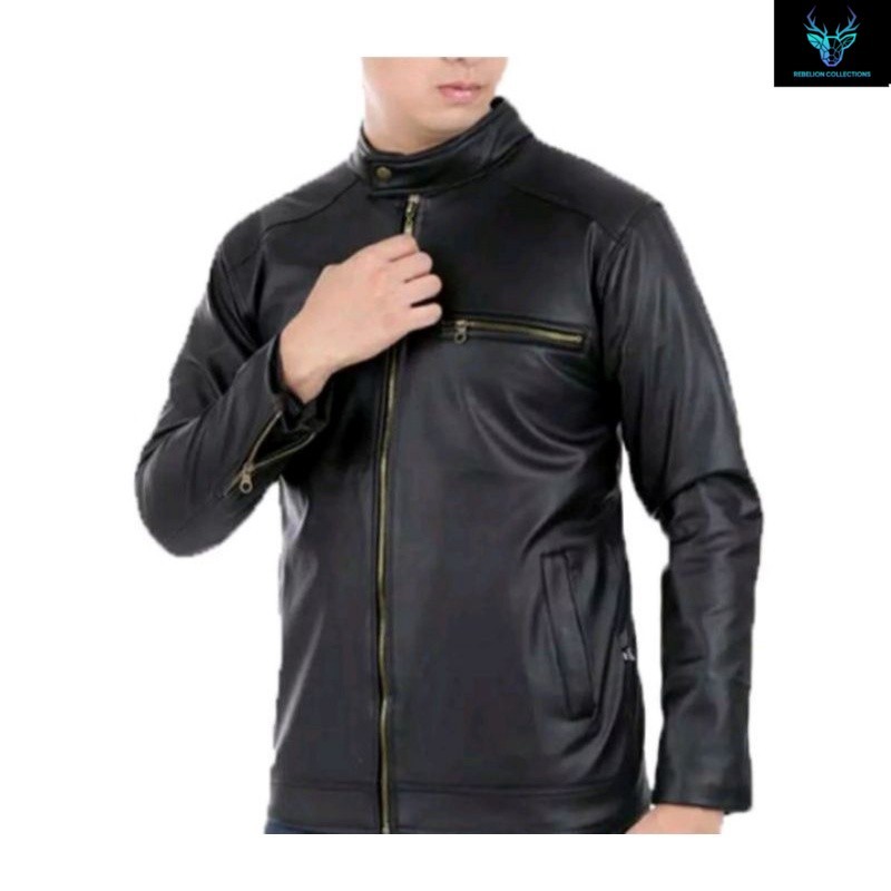 *promo*jaket oscar kulit pria jumbo M.L.XL.XXL.XXXL.XXXXL/Jaket kulit oscar pria terbaru/jaket motor