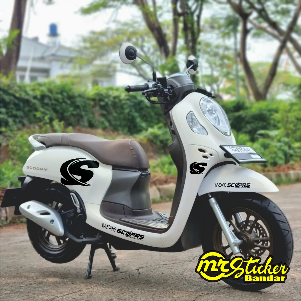 Decal Scoopy full body Dekal Sticker Scoopy Karbu New Fi Baru 2021 PRESTIGE Simple Abu-abu