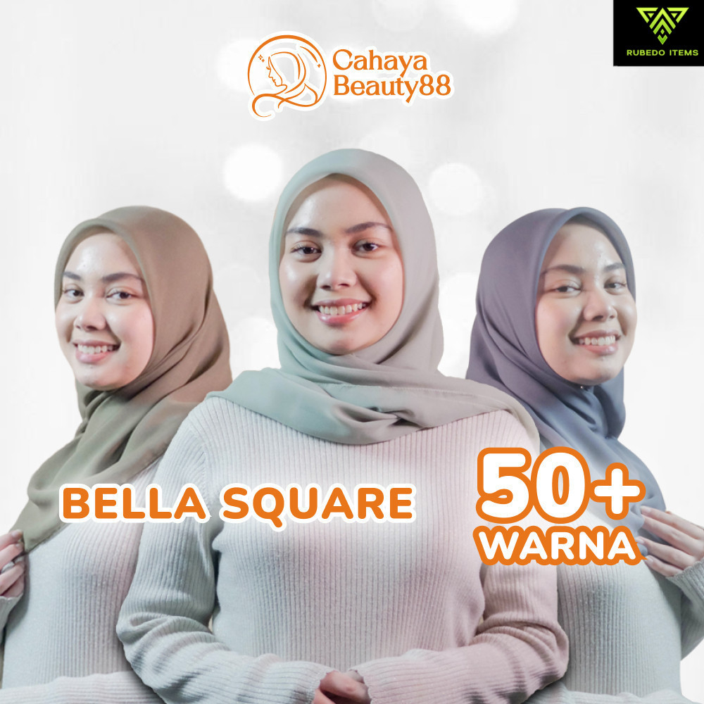 Jilbab Bella Square Segi Empat / Hijab Bella Square - Warna Lengkap