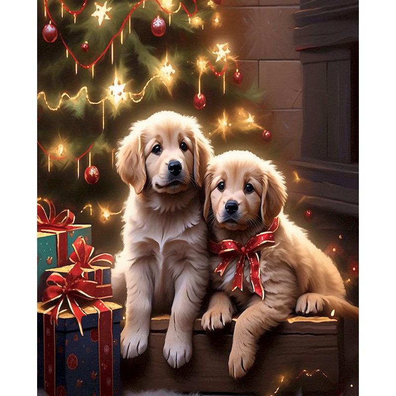 

SDOYUNO Paint By Number Adult Kit fireplace Dog Indoor Christmas Decoration Christmas Gift Diy Crafts Frame Wall Decoration Home