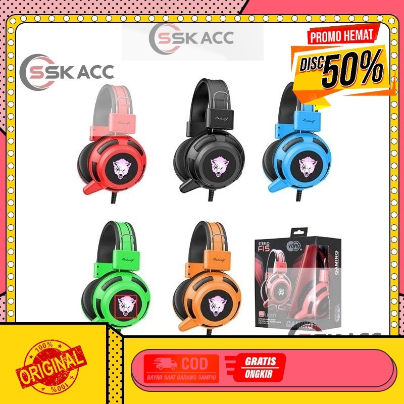 Headset Yoro F 15 / Headset Gaming Yoro F15 / Headset Gaming GROSIR-KOMPUTER