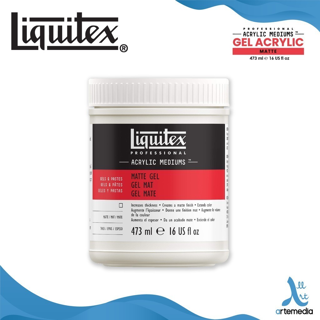 

Gramedia Surabaya - Medium Cat Akrilik Liquitex Professional 473ml Gel Acrylic Medium Matte Gel